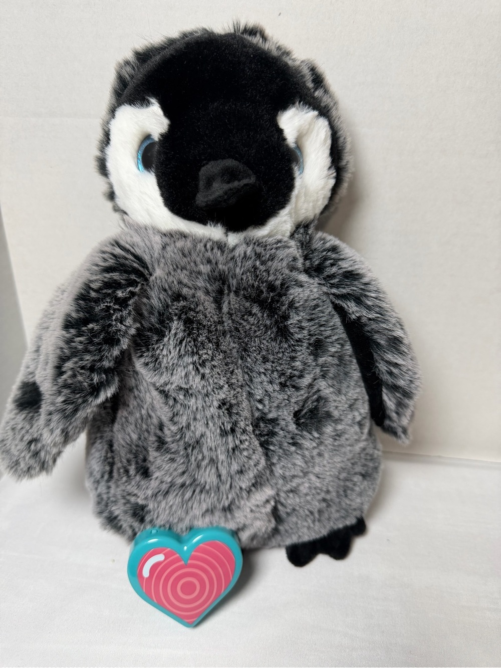 My Baby's Heartbeat Bear Penguin Stuffed Animal Plush W/ Heart Recorder Soft EUC